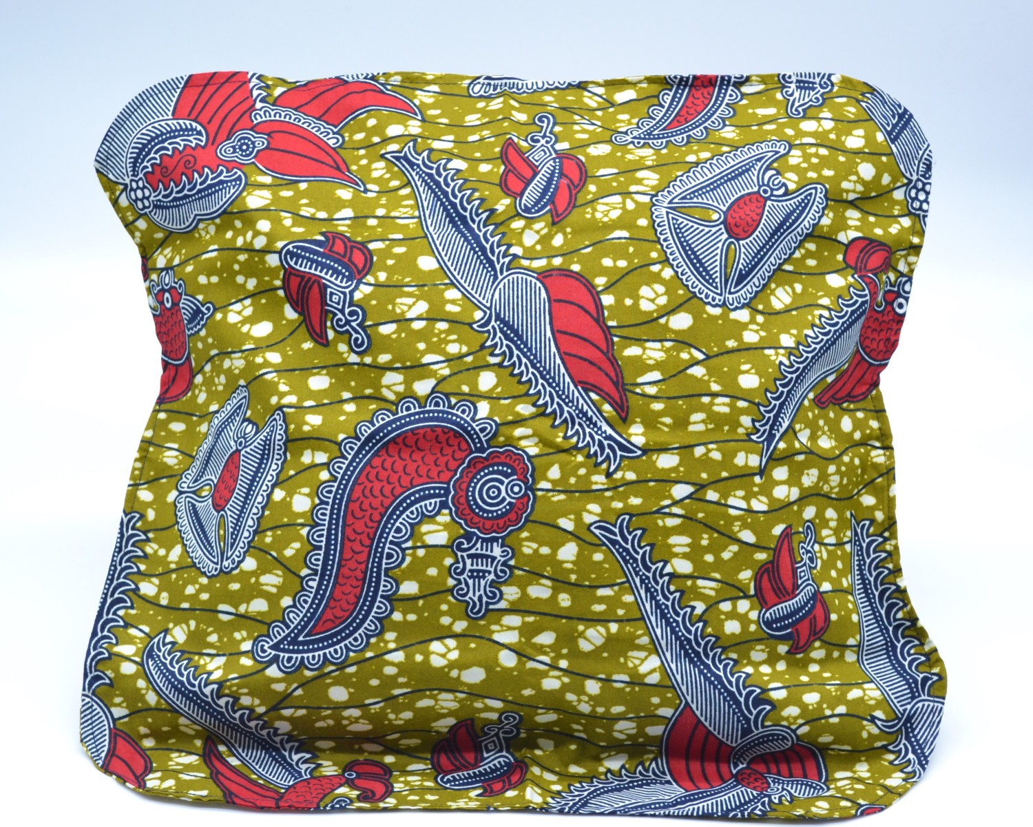 Taie de coussin colorée en tissu wax Taie de coussin colorée en tissu wax