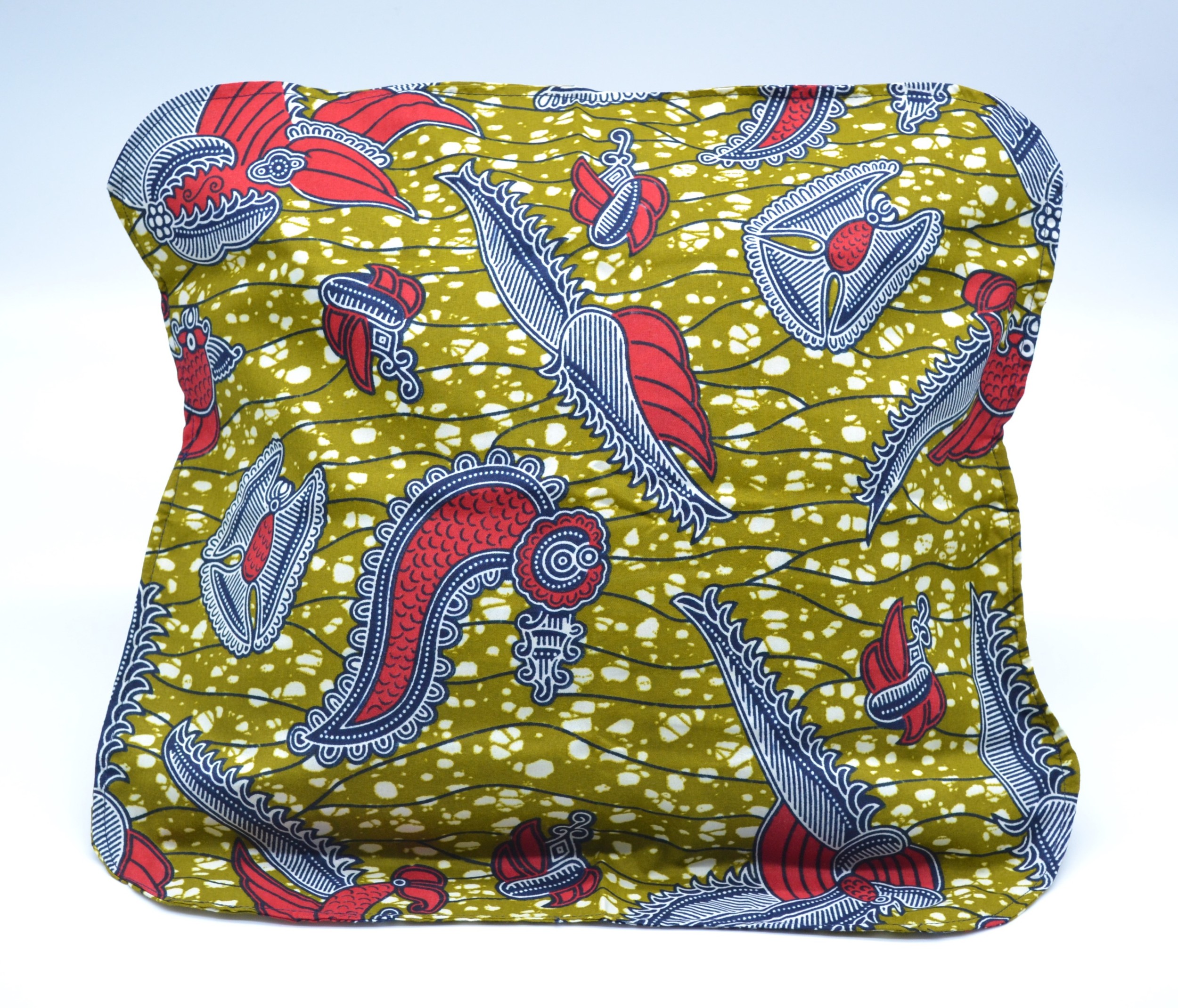 Taie de coussin colorée en tissu wax Taie de coussin colorée en tissu wax