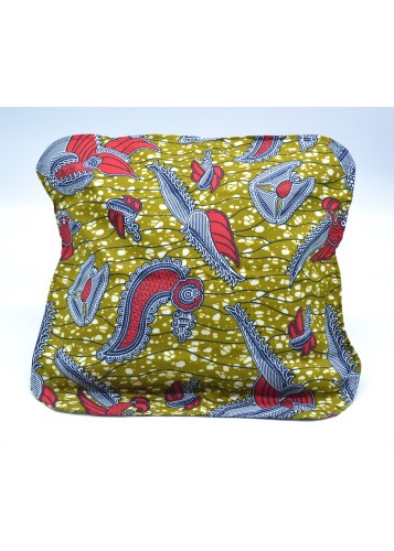 Taie de coussin colorée en tissu wax Taie de coussin colorée en tissu wax