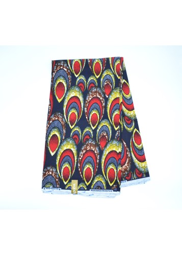 Tissu multicolore Wax au Mètre - PREMIUM