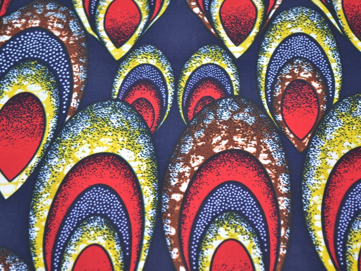 Tissu Wax multicolore au Mètre - PREMIUM