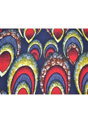 Tissu Wax multicolore au Mètre - PREMIUM