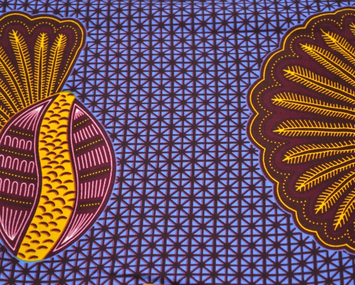 Tissu imprimé Wax très coloré au Mètre - PREMIUM