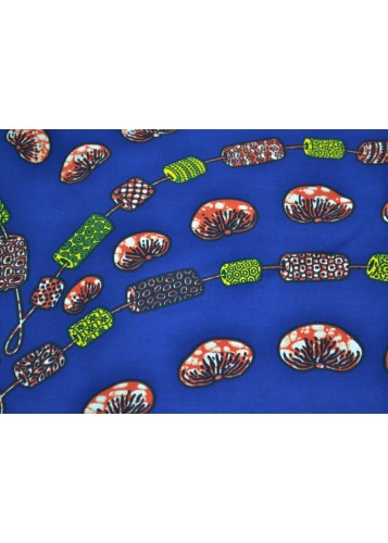 Tissu Wax multicolore vendu au Mètre - PREMIUM