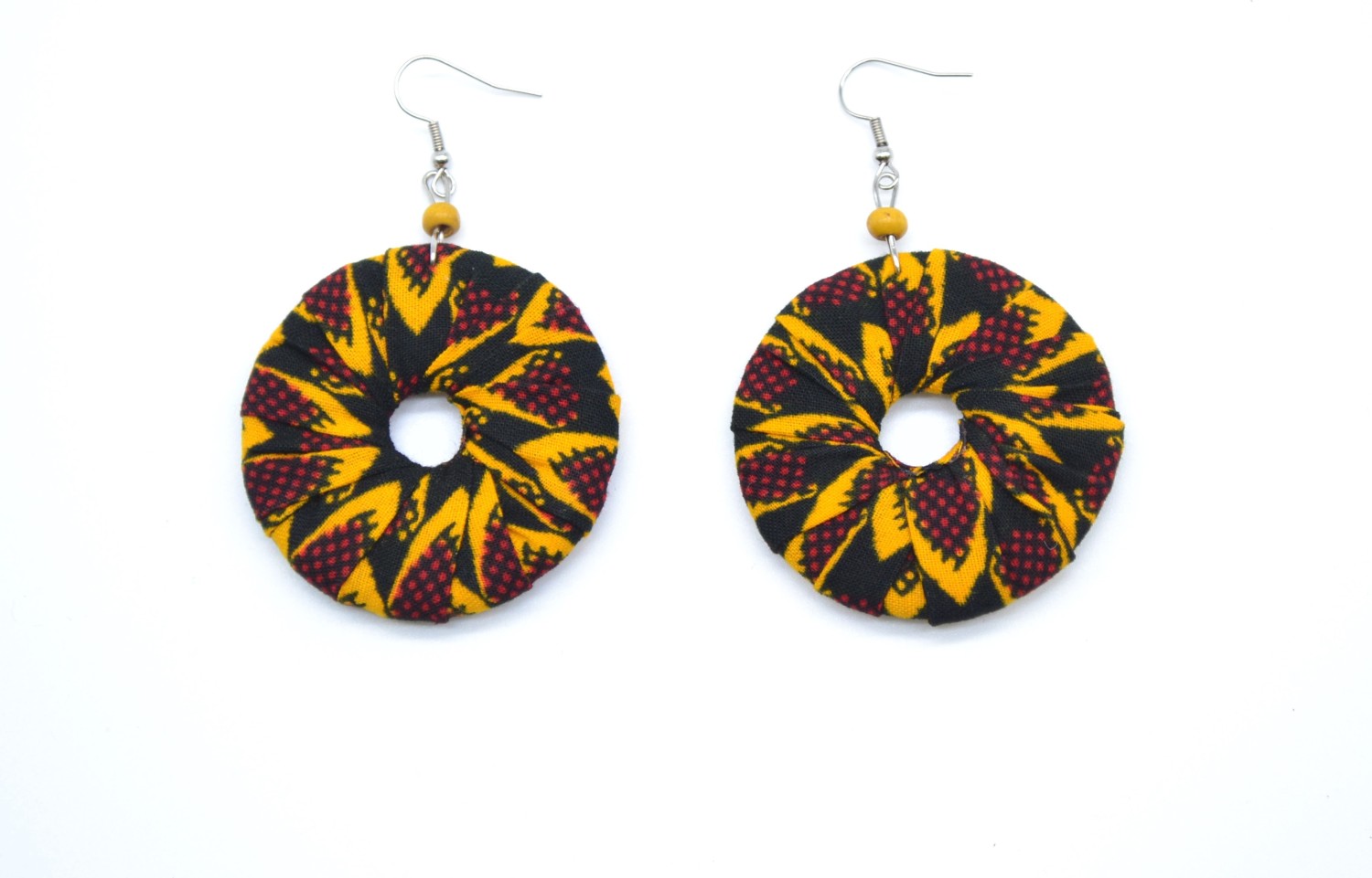 Boucles d'oreilles en wax multicolore Boucles d'oreilles en wax multicolore
