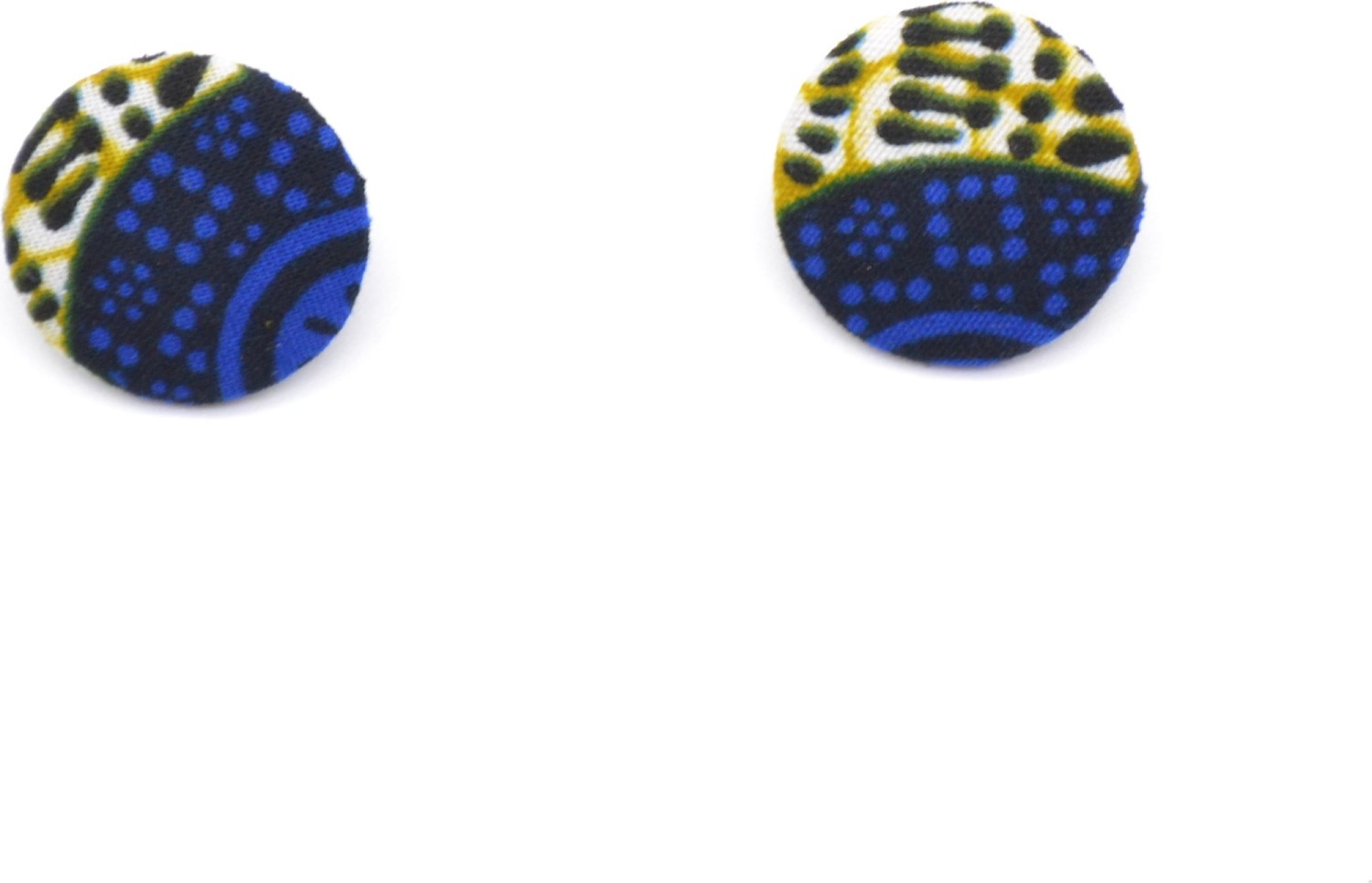 Boucles d'oreille bleues en wax