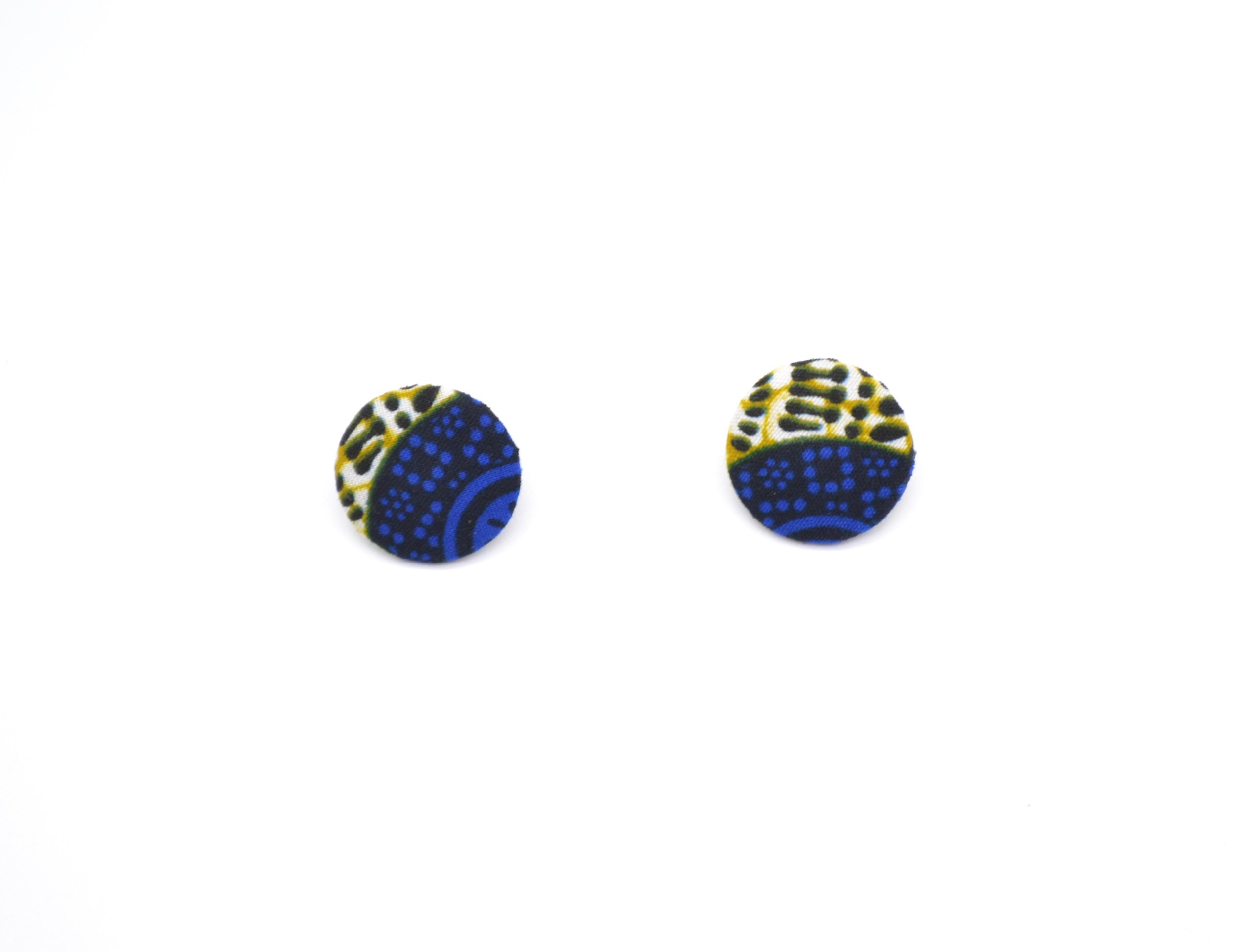 Boucles d'oreille bleues en wax