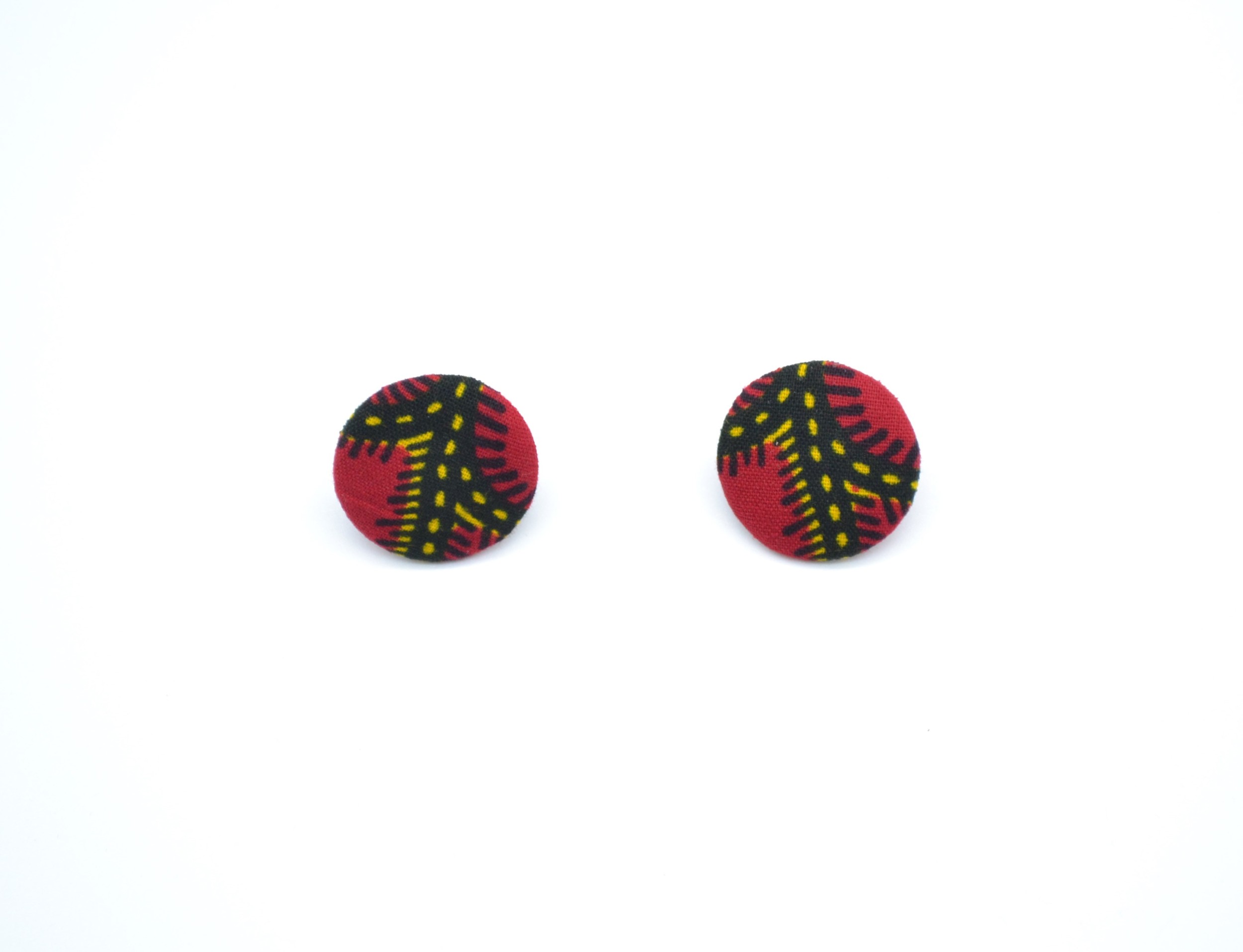 Boucles d'oreilles rouges en wax