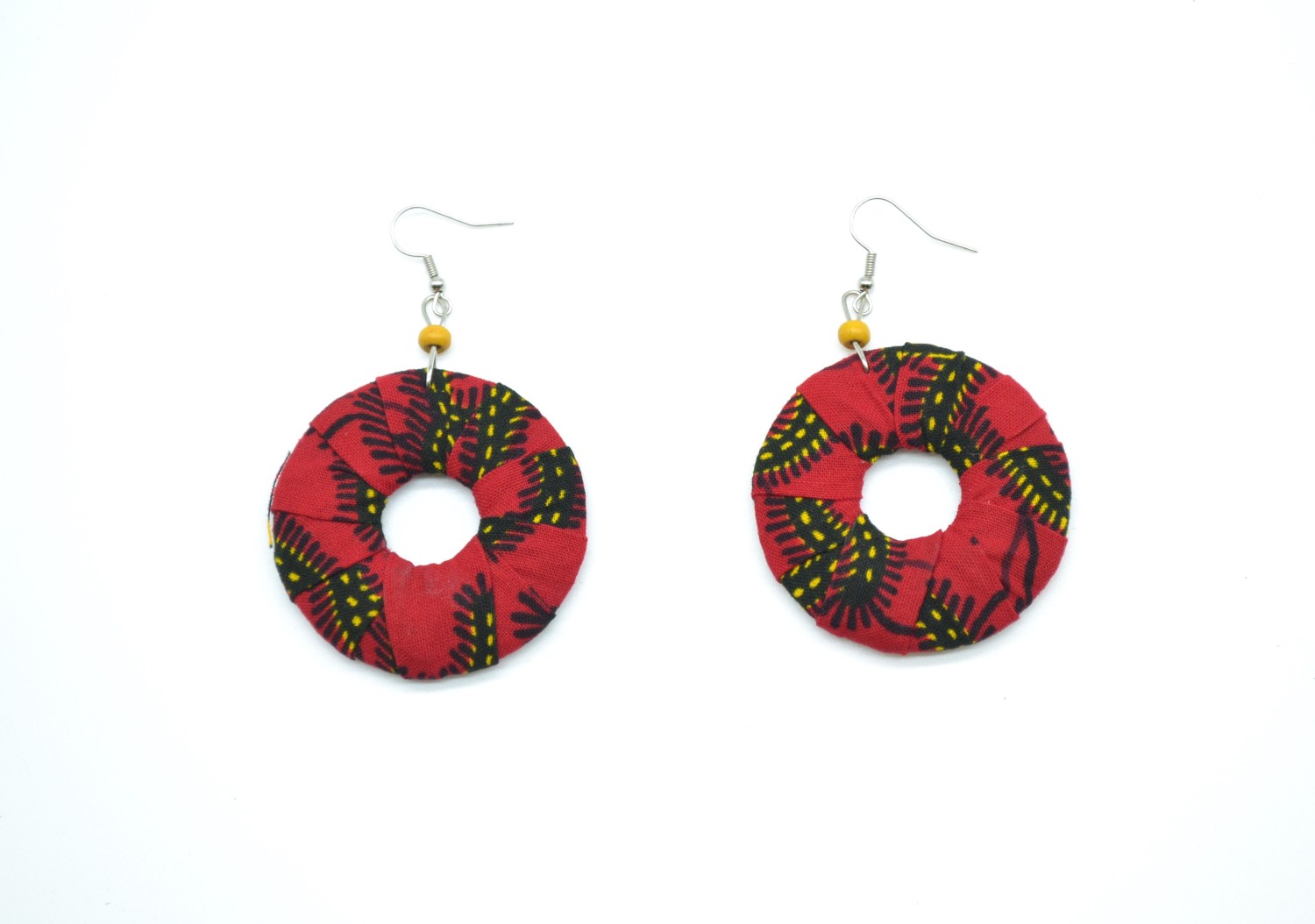 Boucles d'oreilles multicolores en wax Boucles d'oreilles multicolores en wax