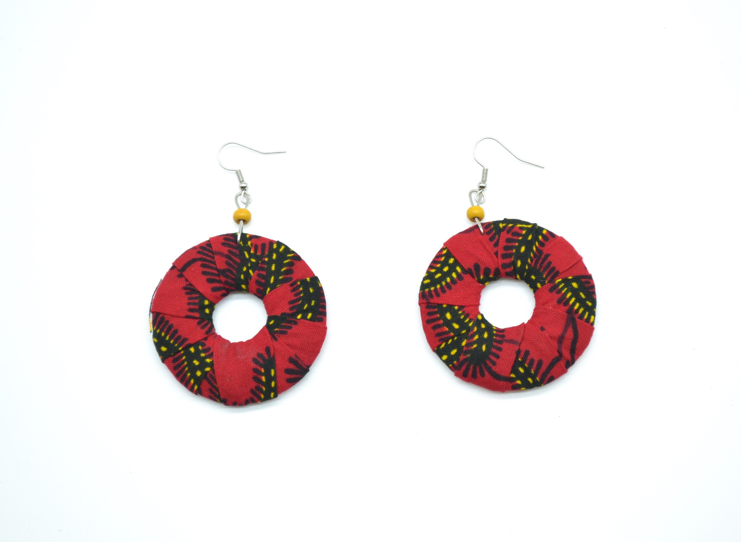 Boucles d'oreilles multicolores en wax