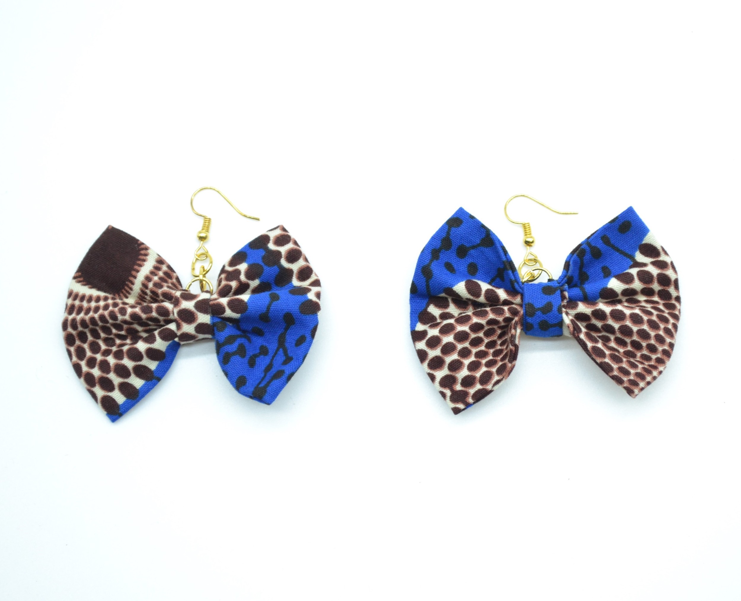 Boucles d'oreilles africaines en wax
