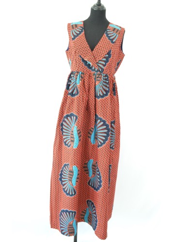 Robe longue en Wax pour femme