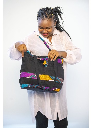 Sac à main en jean customisé