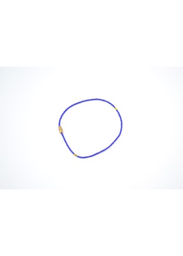 Bracelet multicolore avec perles bleues