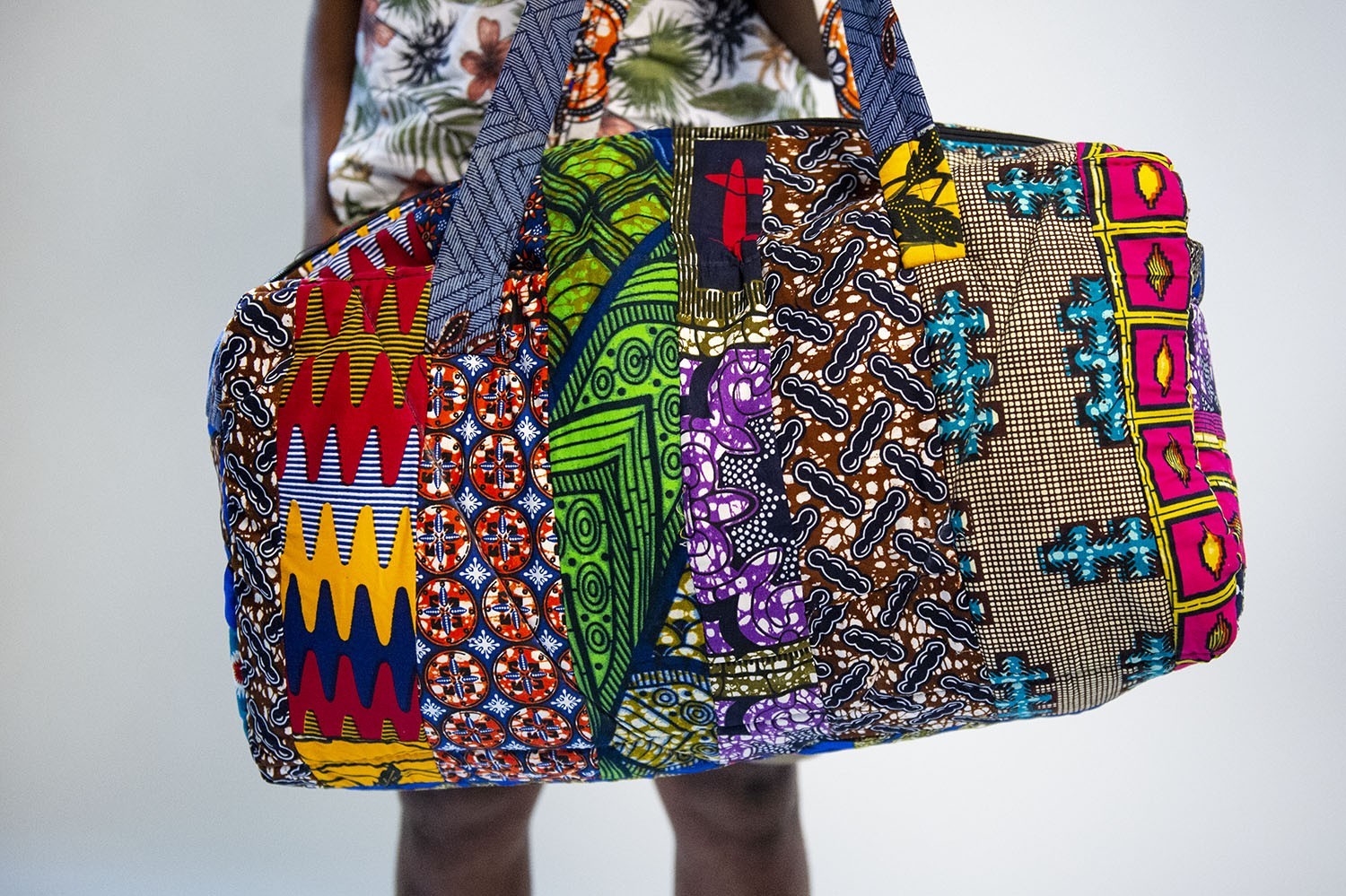 Sac de Voyage en tissu Wax patchwork - GRAND